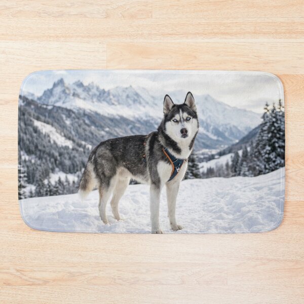 Item preview, Husky in the snowy mountains. designed and sold by Malisa345.