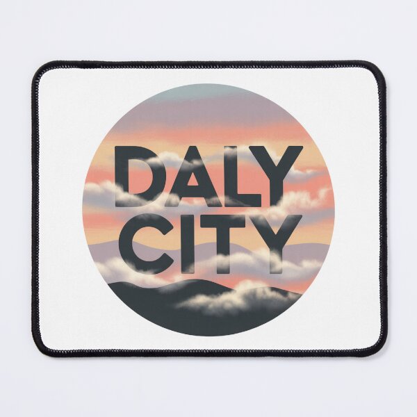 Item preview, Daly City California: Modern Circular Typography Illustration designed and sold by CircinusStore.