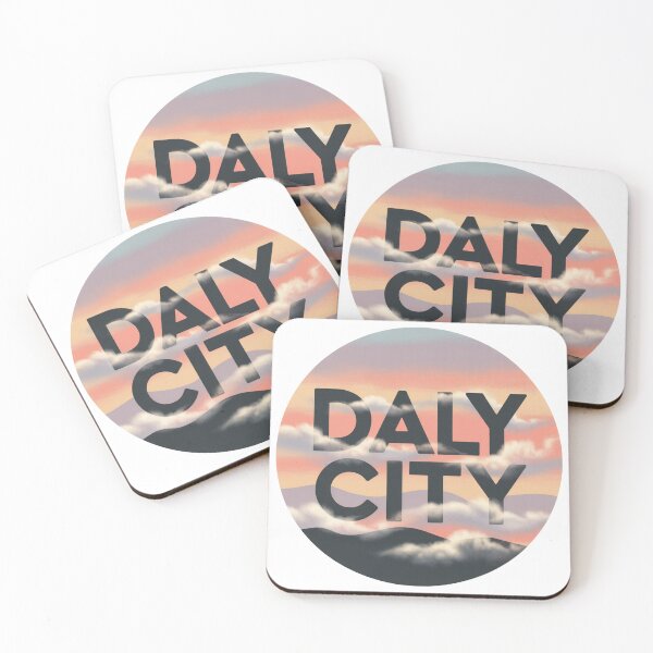 Item preview, Daly City California: Modern Circular Typography Illustration designed and sold by CircinusStore.