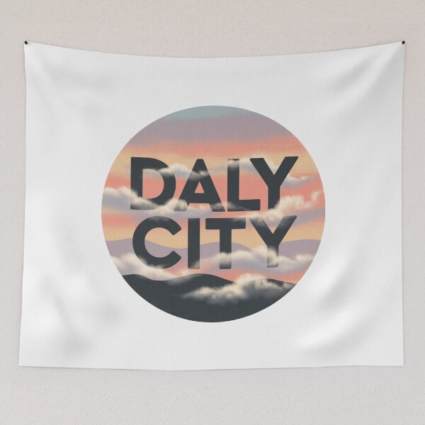 Item preview, Daly City California: Modern Circular Typography Illustration designed and sold by CircinusStore.
