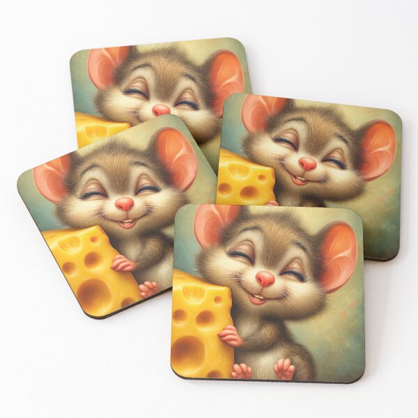 Item preview, Ratón feliz con queso designed and sold by PetsArt.
