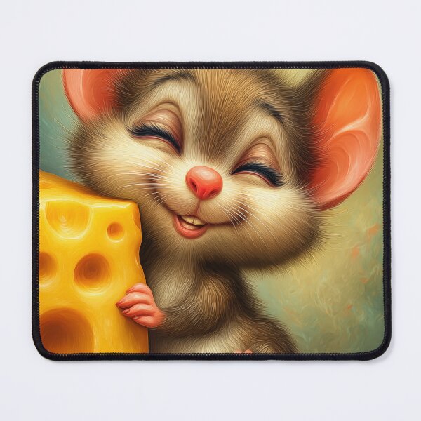 Item preview, Happy Mouse with Cheese designed and sold by PetsArt.