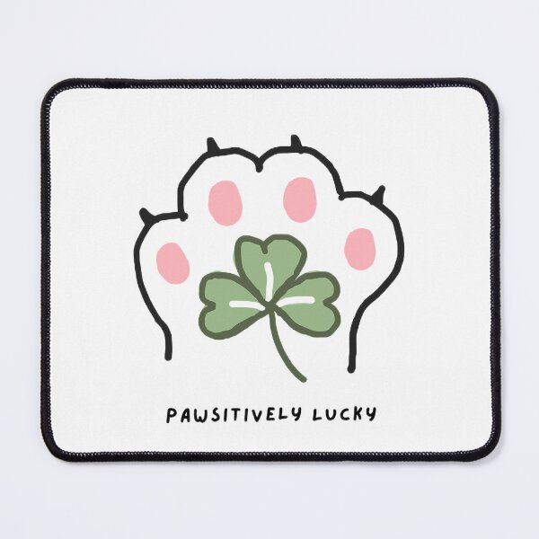 Item preview, Pawsitively Lucky Cat Paw Four Leaf Clover designed and sold by IntertwineCo.