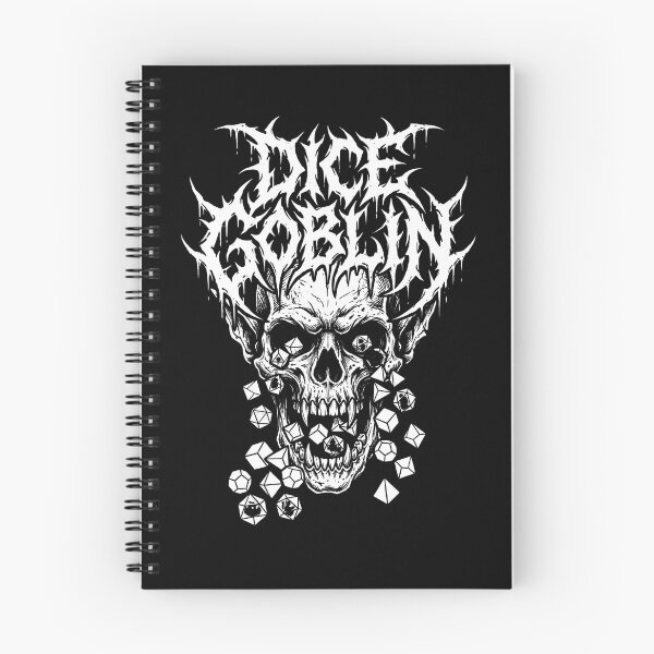 Item preview, Dice Goblin Heavy Metal Skull Tabletop RPG D20 designed and sold by Fenay Designs.