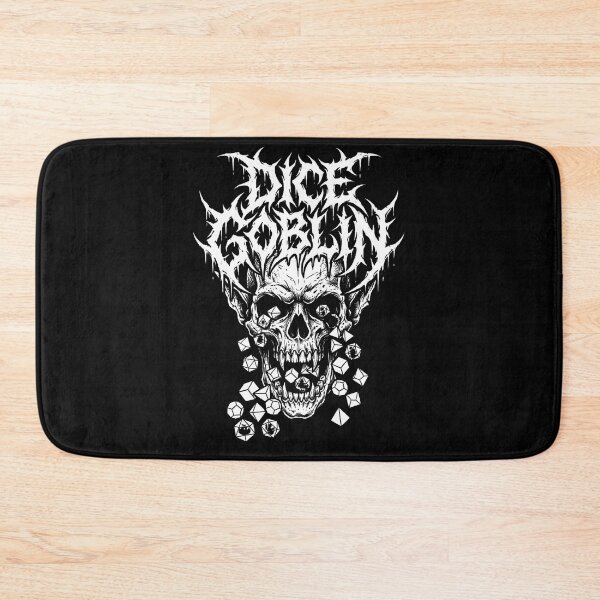 Item preview, Dice Goblin Heavy Metal Skull Tabletop RPG D20 designed and sold by Fenay Designs.