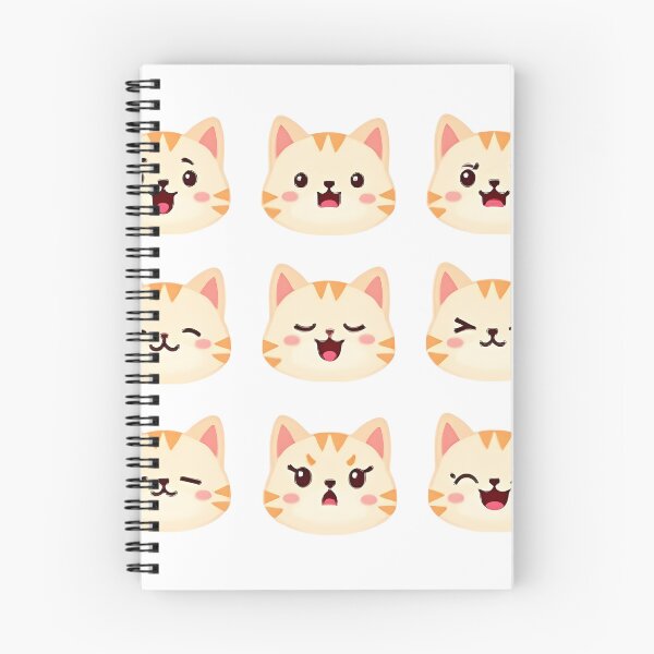 Item preview, Set Of 6 Kawaii Cat Faces Showing Different Emoti designed and sold by MY CREATIVE SHOP.