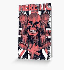 Skull Skull Metal Band Death Greeting Card