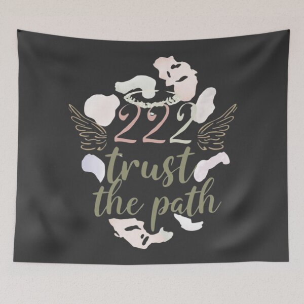 Item preview, 222 Angel Number – Trust the Path Spiritual Typography Design designed and sold by CosmicQuietLab.