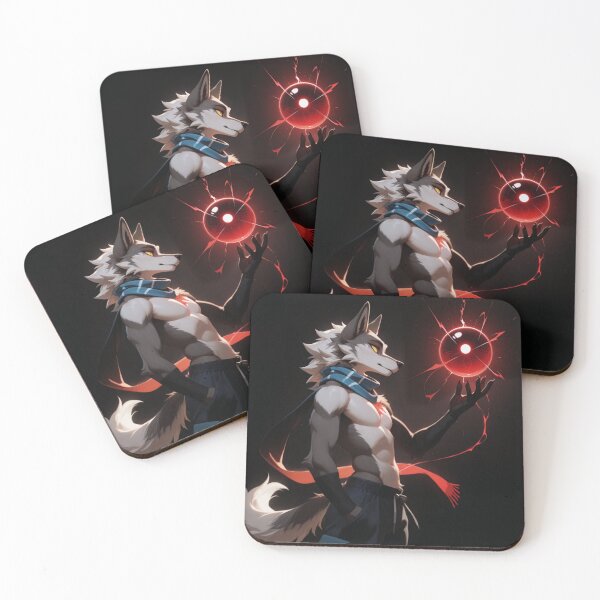 Item preview, Anthro Wolf Red Energy Aura | Furry Art Power Dark Dramatic Art designed and sold by LexYote.
