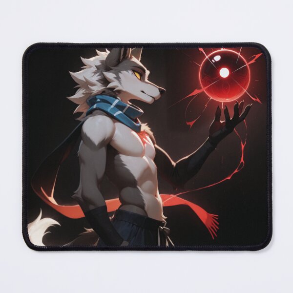 Item preview, Anthro Wolf Red Energy Aura | Furry Art Power Dark Dramatic Art designed and sold by LexYote.