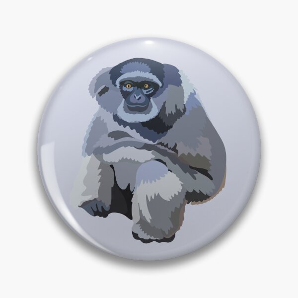 Item preview, S is for Silvery Gibbon, Silvery Gibbon | Endangered Primate Conservation & Zookeeper Gift Design designed and sold by PrettylittlepastelUk.