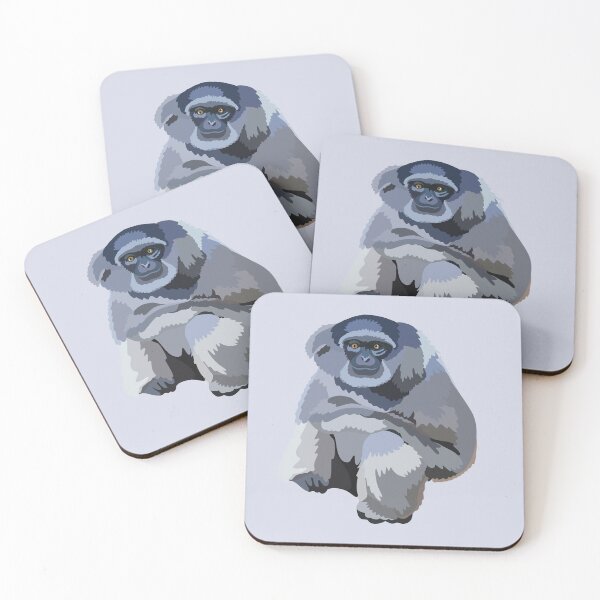 Item preview, S is for Silvery Gibbon, Silvery Gibbon | Endangered Primate Conservation & Zookeeper Gift Design designed and sold by PrettylittlepastelUk.