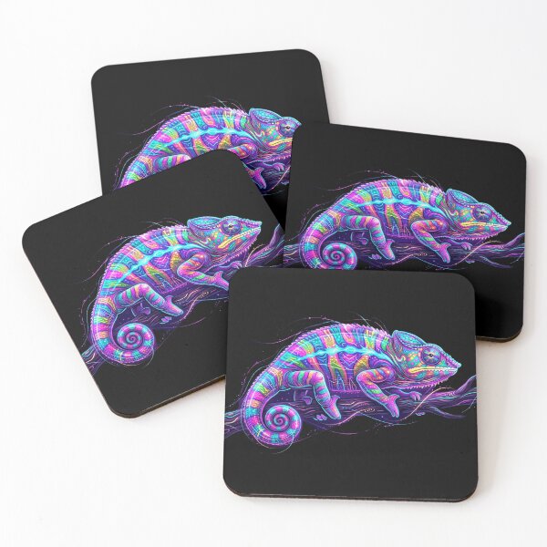 Item preview, Vivid Neon Chameleon: Electric Cyberpunk Art designed and sold by Wild Hare.
