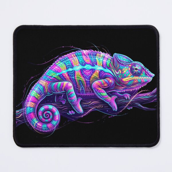 Item preview, Vivid Neon Chameleon: Electric Cyberpunk Art designed and sold by Wild Hare.
