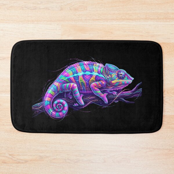 Item preview, Vivid Neon Chameleon: Electric Cyberpunk Art designed and sold by Wild Hare.