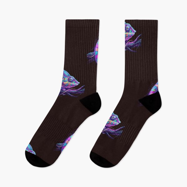 Item preview, Vivid Neon Chameleon: Electric Cyberpunk Art designed and sold by Wild Hare.