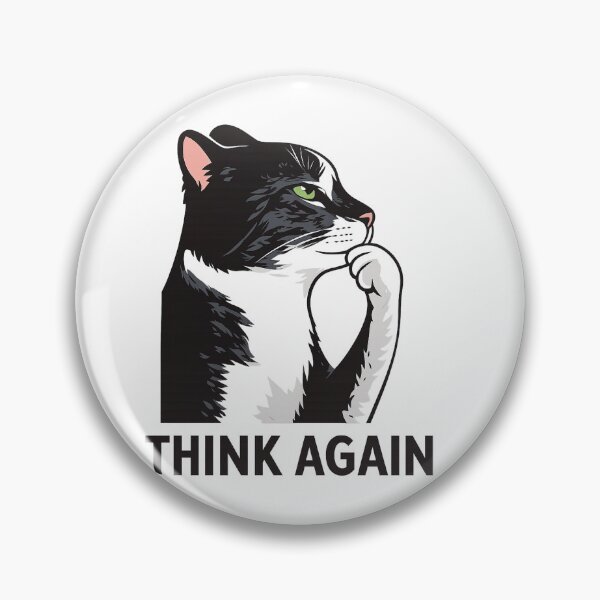 Item preview, Challenging Cat Think Again designed and sold by DetalleXL.