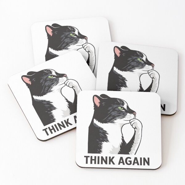 Item preview, Challenging Cat Think Again designed and sold by DetalleXL.