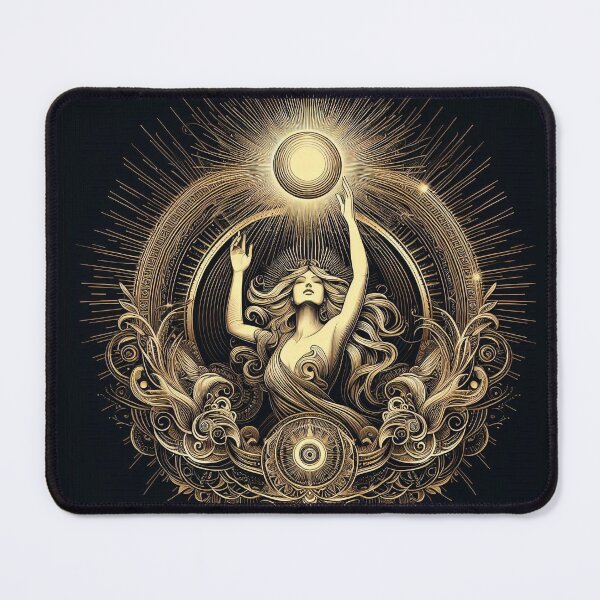Item preview, She Holds the Sun – Divine Feminine Energy Illustration designed and sold by Roberta Calabrese.