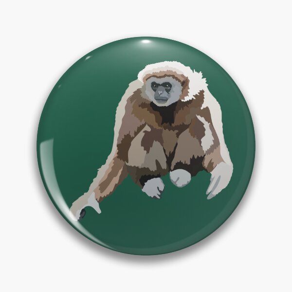 Item preview, L is for Lar Gibbon,Lar Gibbon – Agile Southeast Asian Primate Wildlife Illustration designed and sold by PrettylittlepastelUk.