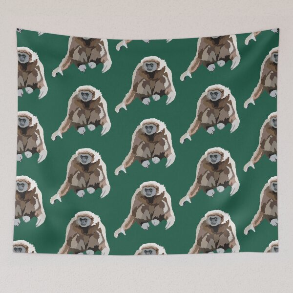 Item preview, L is for Lar Gibbon,Lar Gibbon – Agile Southeast Asian Primate Wildlife Illustration designed and sold by PrettylittlepastelUk.