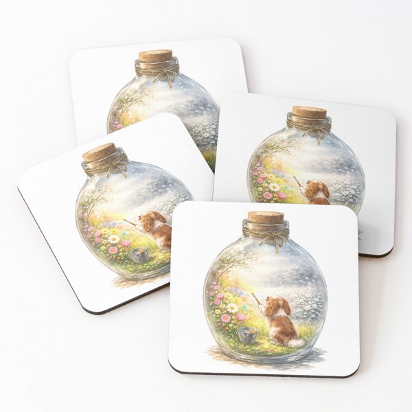 Item preview, Worlds in a Bottle – Artist Cavalier King Charles Spaniel – Gentle  Miniature World (Blenheim) designed and sold by SakuraWaStyle.