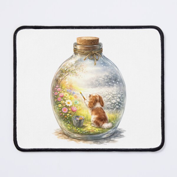 Item preview, Worlds in a Bottle – Artist Cavalier King Charles Spaniel – Gentle Miniature World (Blenheim) designed and sold by SakuraWaStyle.