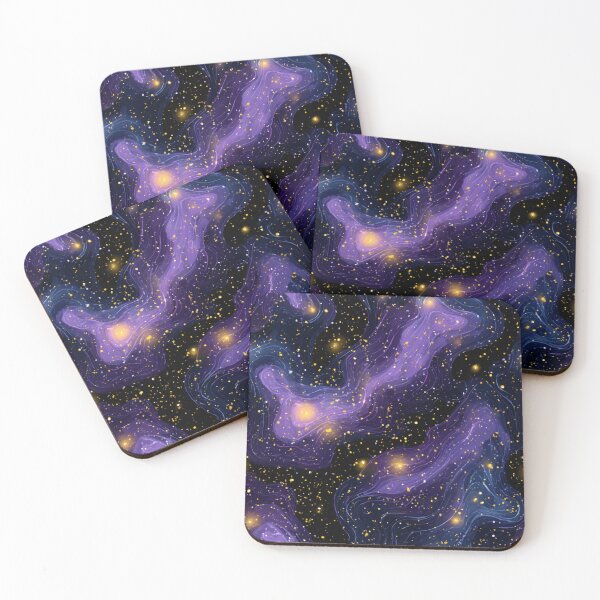 Item preview, Ethereal Purple Nebula Stardust Cosmic Galaxy Pattern designed and sold by NicolasGlowArt.