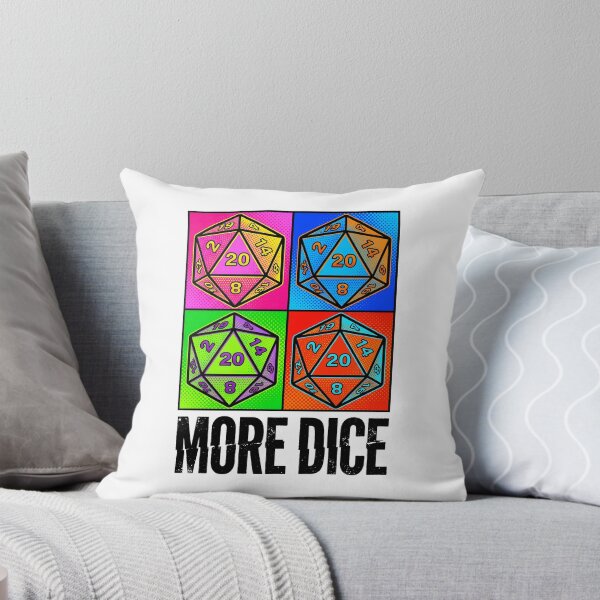 Item preview, More Dice Pop Art D20 Tabletop RPG designed and sold by Fenay Designs.