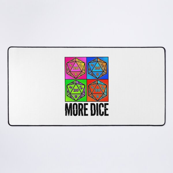 Item preview, More Dice Pop Art D20 Tabletop RPG designed and sold by Fenay Designs.