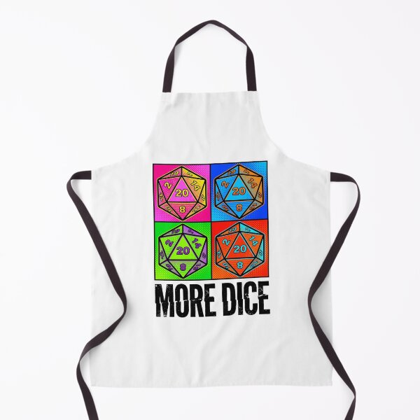 Item preview, More Dice Pop Art D20 Tabletop RPG designed and sold by Fenay Designs.