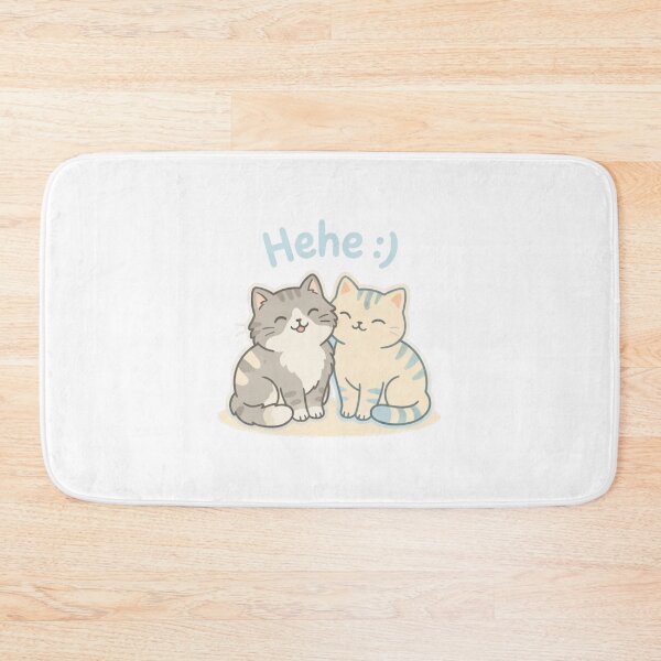 Item preview, Cute Cats Hehe Smiling Cartoon Design designed and sold by ZennByte.