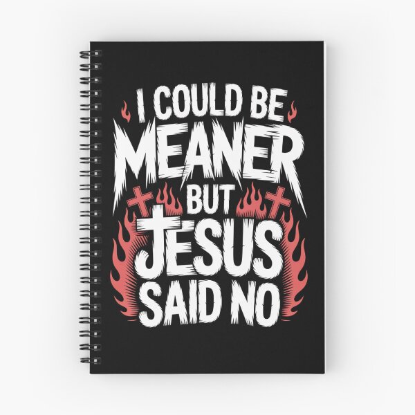 Item preview, I Could Be Meaner But Jesus Said No – Bold Rock Dark Christian T-Shirt V1 designed and sold by DarylWelsh2024.