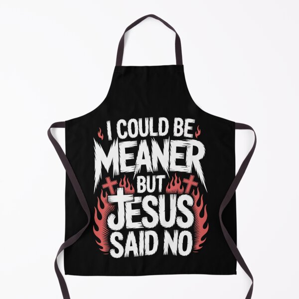 Item preview, I Could Be Meaner But Jesus Said No – Bold Rock Dark Christian T-Shirt V1 designed and sold by DarylWelsh2024.