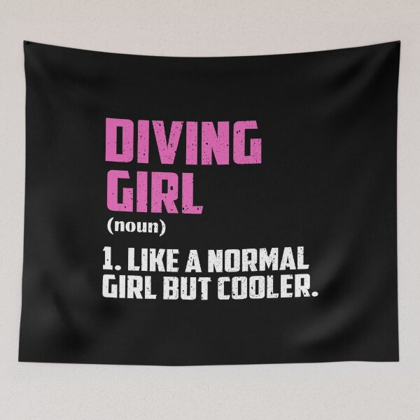 Item preview, Diving Girl Like A Normal Girl But Cooler designed and sold by GabbyKash.