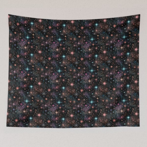 Item preview, Vibrant Cosmic Starry Night Sky Galaxy Pattern designed and sold by NicolasGlowArt.