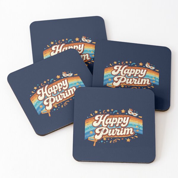 Item preview, Happy Purim Retro Rainbow Celebration designed and sold by Thank-HaShem.