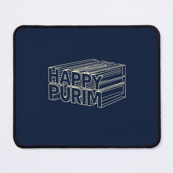 Item preview, Happy Purim 3D Typography Minimal Line designed and sold by Thank-HaShem.