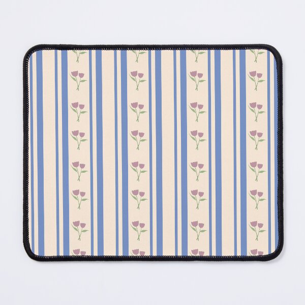 Item preview, Blue Floral Stripes Vintage Pink Cute  designed and sold by kristinedesigns.