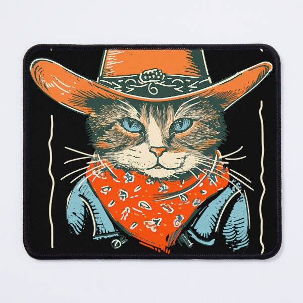 Item preview, Meowdy Pawtner - Cat In A Cowboy Hat Illustration Retro Vintage designed and sold by bongsentrang.