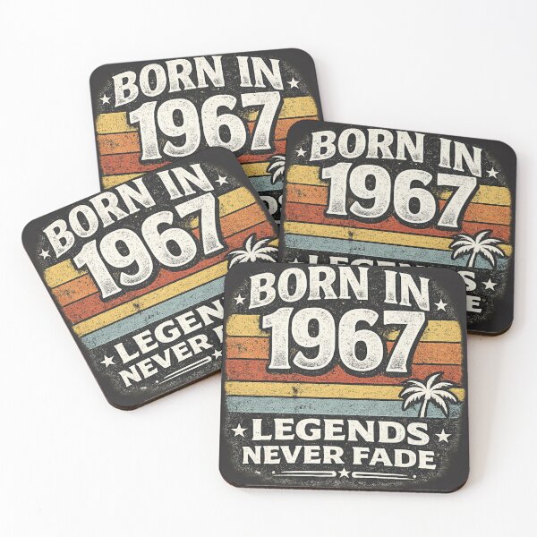 Item preview, Born In 1967 Legends Never Fade Vintage Retro T-Shirt – 1967 Birthday Gift Idea, Classic 60s 70s Style Tee designed and sold by JadmeStudio.