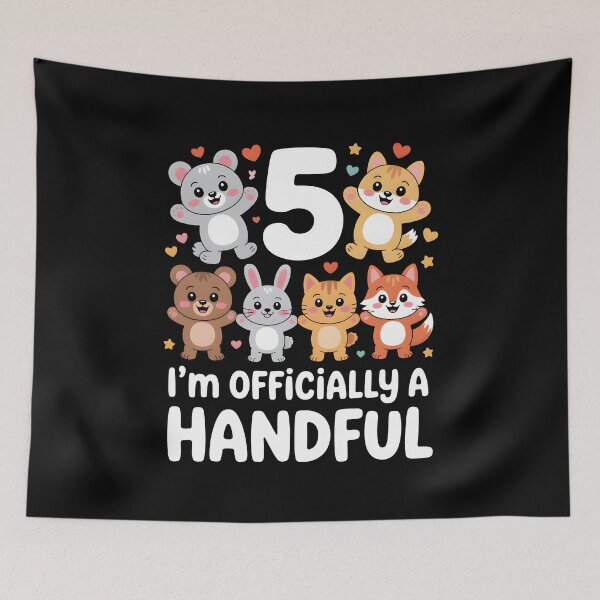Item preview, I'm Officially A Handful 5th Birthday designed and sold by MooonTees.