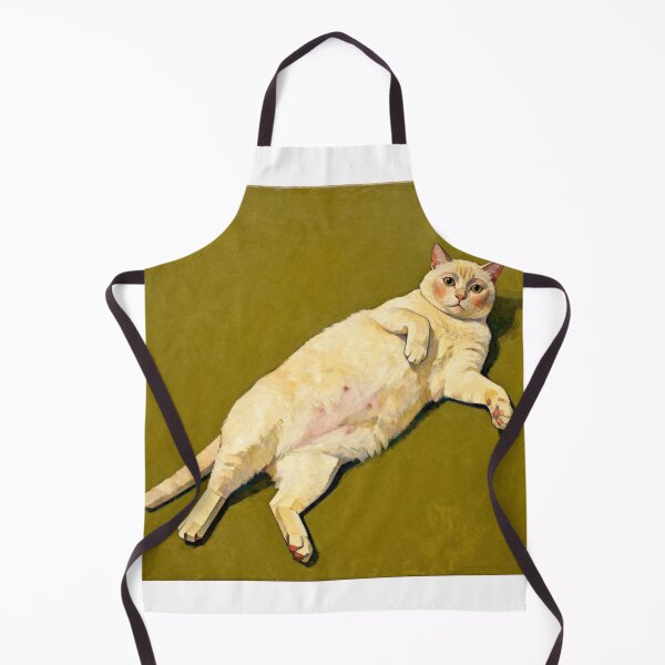 Item preview, Judgmental Cat Folk Art - Naive Portrait designed and sold by PictorialWhimsy.