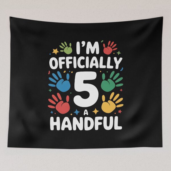 Item preview, I'm Officially A Handful 5th Birthday designed and sold by MooonTees.