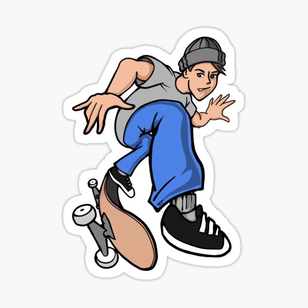 Heelflip Skater Boy Sticker