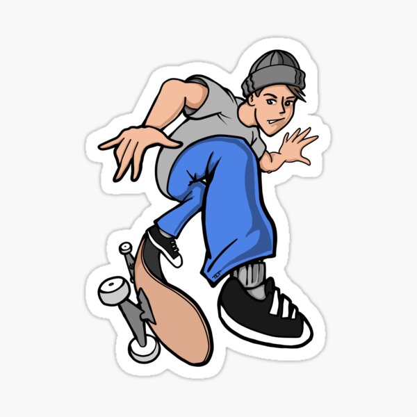 Heelflip Boy Skateboard Design Sticker