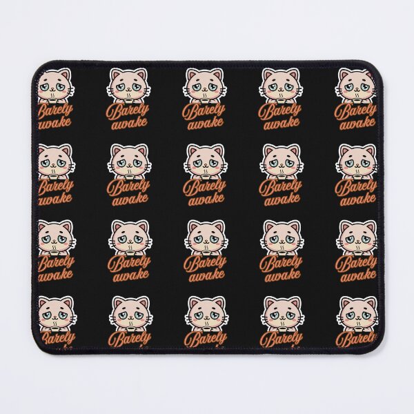 Item preview, Barely Awake Cute Coffee Cat Relatable Morning Mood Sticker designed and sold by sochadesigner.