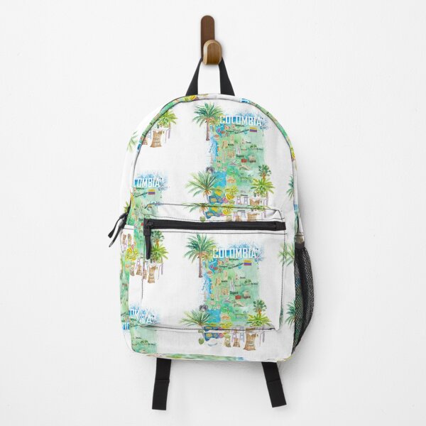 Item preview, Colombia Illustrated Travel Map With Tourist Attractions And Highlights designed and sold by artshop77.