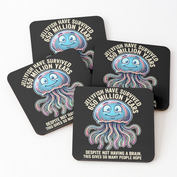 Item preview, Jellyfish No Brain Survival Funny Sarcastic Quote designed and sold by Martin's_Design.