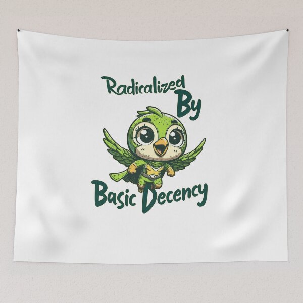 Item preview, Radicalized By Basic Decency Sparks Justice Through Courage designed and sold by SkeletonsDanger.